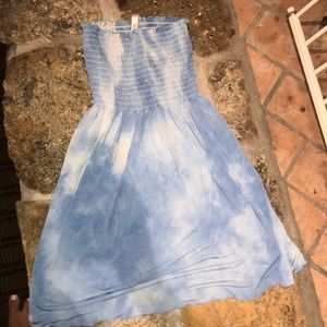 Blue Tie-Dye Coverup